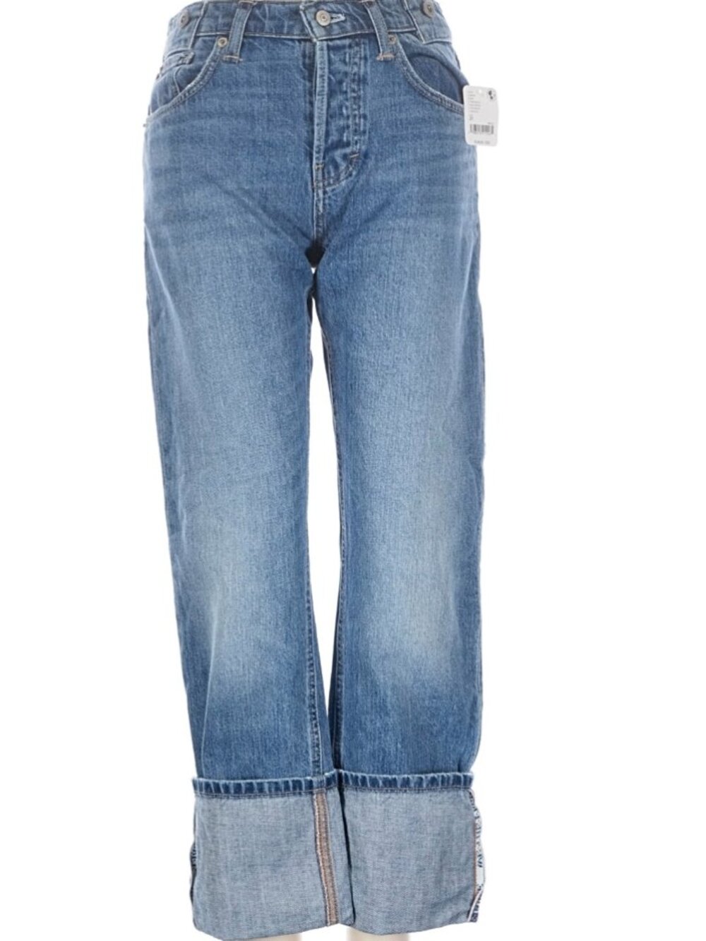 NWT We The Free Slim Shade Selvedge Jeans Boho Cotton Size 25 $148 - Picture 7 of 15